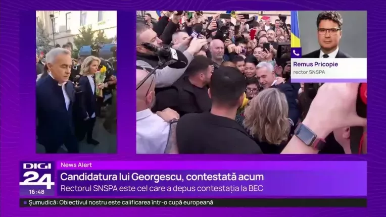 Candidatura lui Calin Georgescu, contestata la BEC de rectorul SNSPA