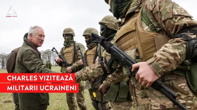 Regele Charles i-a vizitat pe militarii ucraineni care sunt antrenati in UK
