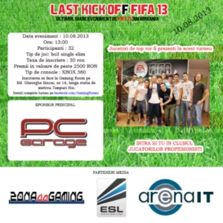 Sambata, 10 august 2013, are loc un eveniment important la Gaming Rooms