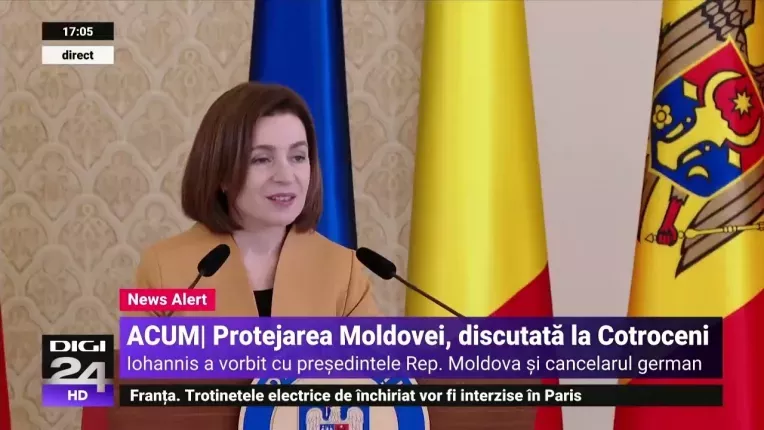 Trilaterala Iohannis-Scholz-Maia Sandu, la Palatul Cotroceni: "Unii au vrut ca Moldova sa cada"